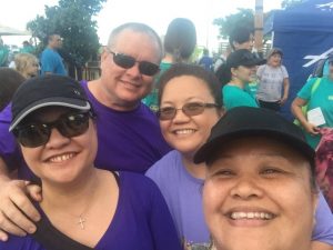 Photo of Roxanne and family at Oahu Charity Walk