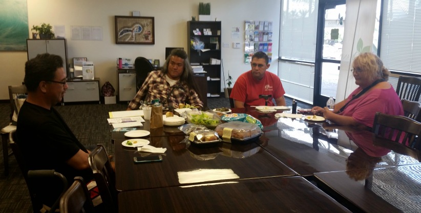 Photo of Maui Support Group members sitting around table