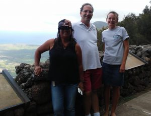 Photo of Lani, Brian, and Kathleen at Kalaupapa Lookout
