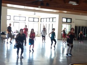 Photo of group doing the Zumba