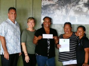 Photo of Julie with Molokai Charity Walk Presenters