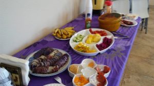 Photo of food at mixed group meeting