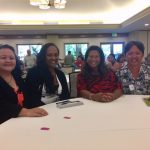 Photo of Roxanne, Julie, Lani, and Tom at the Homelessness Conference